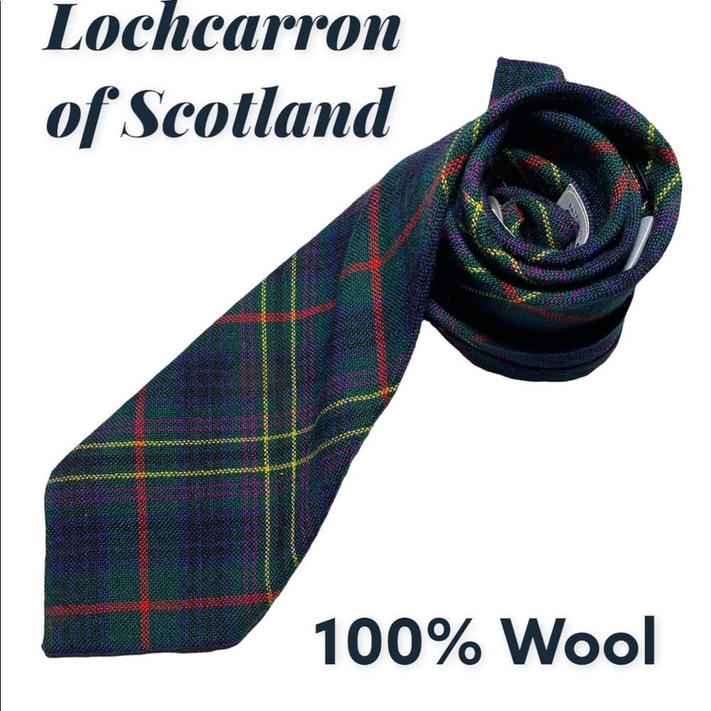 Lochcarron Kennedy Pringle Scottish Tartan Tie 100% Wool made in Scorland